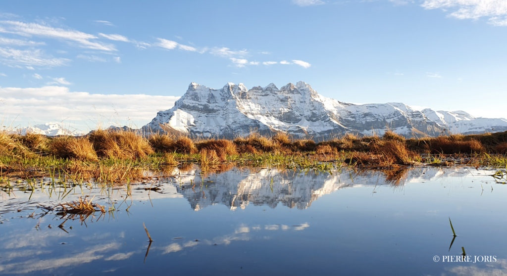 Dents du Midi depuis la gouille en automne (2)